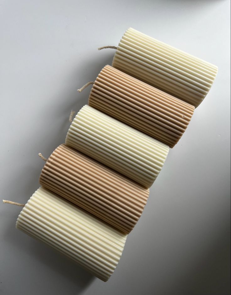 Ribbed Pillar Candle