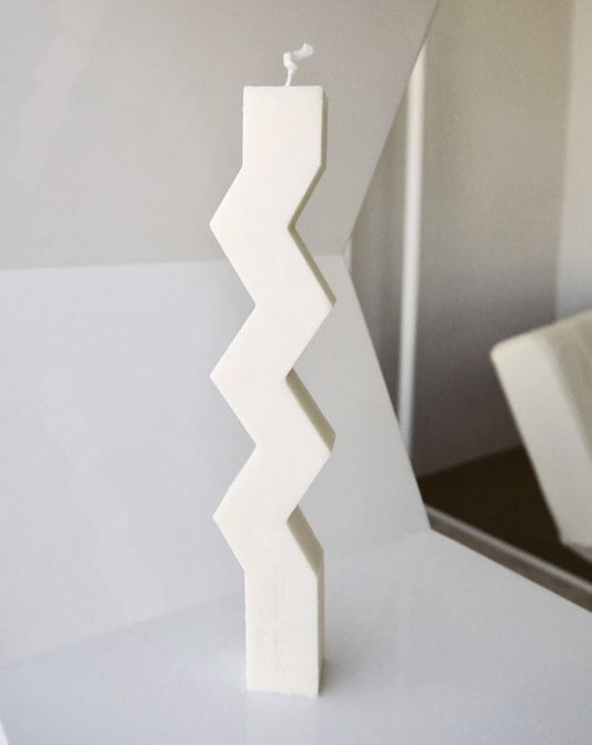 Zig Zag Taper Candle