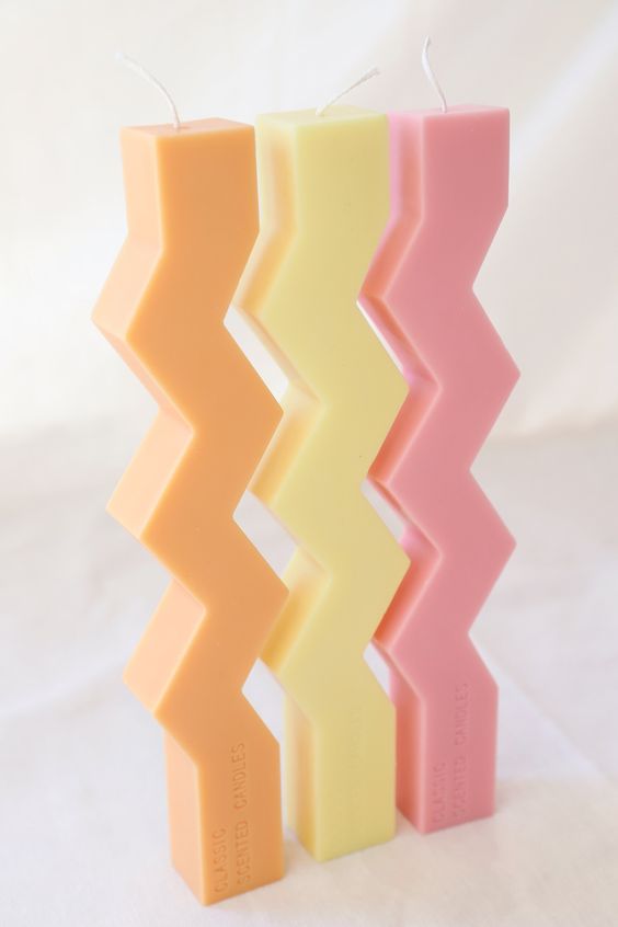 Zig Zag Taper Candle