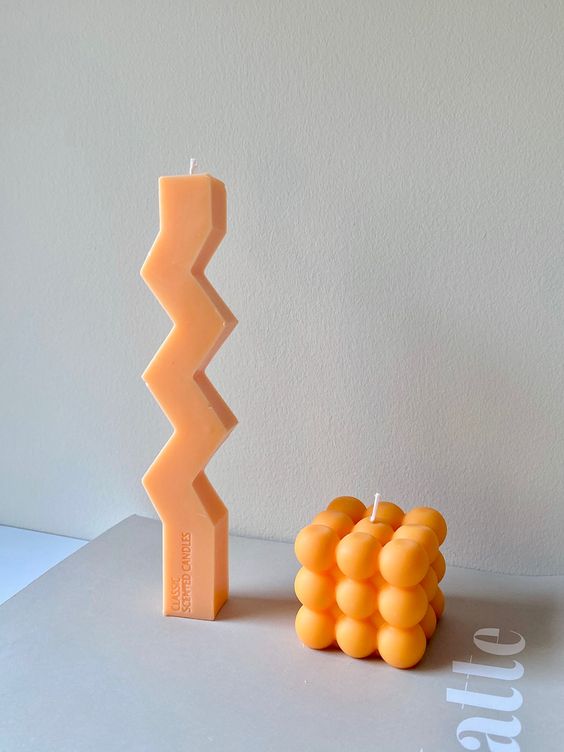 Zig Zag Taper Candle